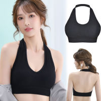 Halter Women Top Sport ssiere Backless Underwear Female Padded Wireless ss Sexy lette Sleeveless Cropped Vesta