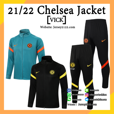 Chelsea Jacket เสื้อฟุตบอลสำหรับผู้ชาย,เสื้อเชลซี21-22เสื้อกันหนาวผู้ชายชุดกีฬาเสื้อและกางเกงเสื้อฟุตบอลเชลซี