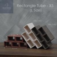 Rectangle Tube (L Size) - X5 ท่อเซรามิคสี่เหลี่ยมผืนผ้าขนาดใหญ่ ต่อติดกัน 5 ช่อง สำหรับตกแต่งตู้ปลา บ้านสัตว์เลี้ยง