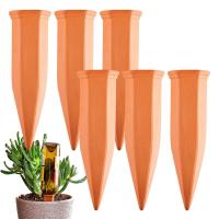 Succulent Watering Devices 6PCS Cone Shaped Self Flower Pot Watering Devices Universal Clay Breathable Watering Spikes Drip Watering Systems  Garden H