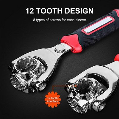 All-in-one Wrench Multifunctional Hand Tools Magnetic Socket Wrench 360 Degree Rotating Head Household Auto Parts Repair Tools