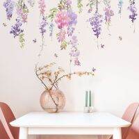 Floral Wall Stickers Room Decoration Bedroom Adhesive Wallpaper Door Interior