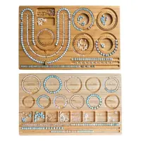 For DIY Bracelet Necklace Beading Wooden Bead Board Jewelry Making Organizer Tray Design Craft Measuring Tool Accessories security