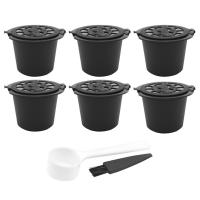 20 Pcs Reusable Refillable Coffee Capsule Filters for with Spoon Brush Kitchen Accessories Coffee Filter