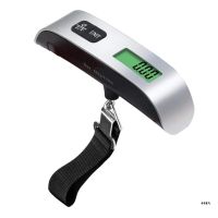 50kg/110lb Electronic Luggage Bag Scale Handheld Fish LCD Hook Hanging Balance Portable Travel Shopping Suitcase Uses Luggage Scales