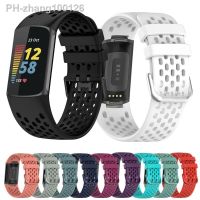 Breathable Rubber Strap For Fitbit Charge 5 correa Sport Replacement Silicone Wristband For Fitbit Charge5 Watch Bracelet