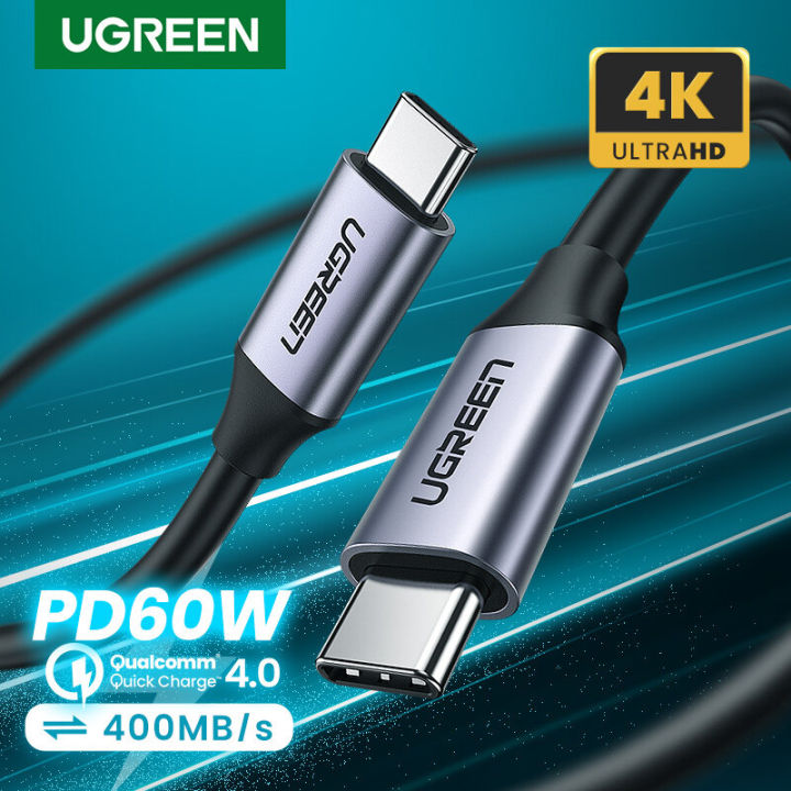 ugreen-1-5m-pd-60w-4k-60hz-type-c-สาย-e-marker-สำหรับ-pro-usb-3-1-gen-1-fast-usb-c-สำหรับ-samsung-s22-quick-charge-4-0-cord826