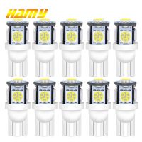 【CW】10 PCS Car LED Bulb T10 W5W 194 LED Signal Light 12V 5050 SMD 7000K White Auto Interior Dome Reading Maps Side Wedge Trunk Lamps