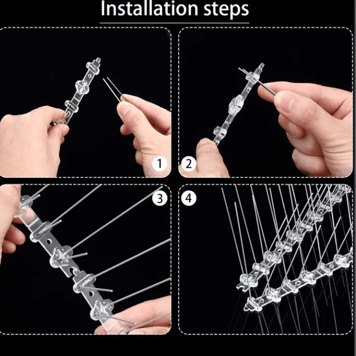 yohei-bird-spikes-กันนกเกาะ-อุปกรณ์ไล่นกทำรัง-ทนทาน-bird-spikes-หนามไล่นก-ไล่นกพิราบ-ที่ดักนก-กันนกพิราบ