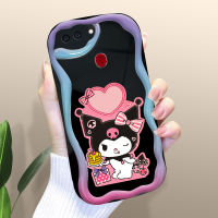 Kingsons เคสสำหรับ OPPO R15 R15 Pro R17 10 2 Pro 5i 5 5 5 5S เคสลายการ์ตูน Kuromi น้ำมันครีมเคสโทรศัพท์พื้นขอบคลื่นเคสป้องกันเคสซิลิโคนนิ่ม