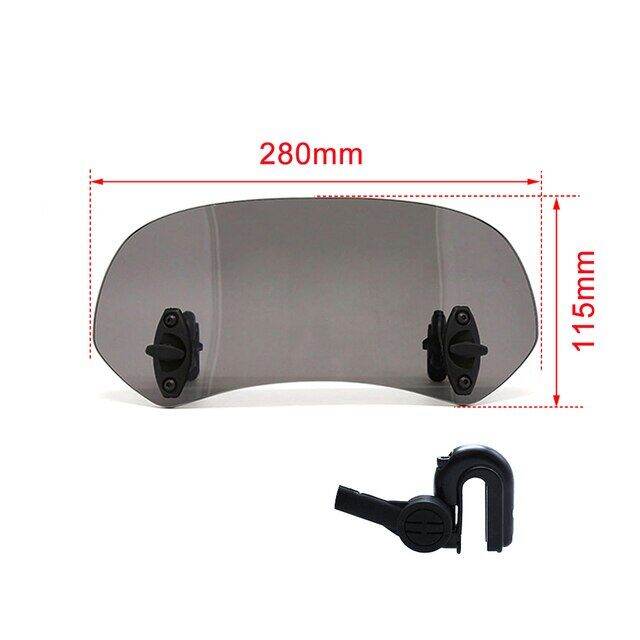 Universal Motorcycle Adjustable Extension Windshield Windscreen For Honda Yamaha Suzuki Kawasaki Bmw Ducati Harley Wind Spoiler