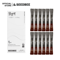 [สี Wine Brown-Refill 12 ซอง] SEEDBEE Water Coloring (10gx12) น้ำย้อมผม ออร์แกนิค ปิดผมขาว