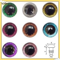 VJDA 20pcs/10pairs 8สี ตางานฝีมือตา 18mm ครับ พร้อมเครื่องซักผ้า ตาคริสตัลหุ่น ที่มีคุณภาพสูง พลาสติกทำจากพลาสติก ชิ้นส่วนของเล่นยัดไส้ อุปกรณ์ตุ๊กตา DIY