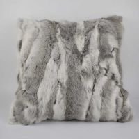 MS.Softex Natural Fur Pillow Case Patchwork Genuine Rabbit Fur Pillow Fur Cushion Home Pillow Cover Factory OEM FREE SHIPPING