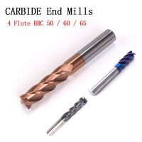 【CW】 1 pcs set Cutting HRC50 HRC60 HRC65 4 Flute 4mm 5mm 6mm 8mm 12mm Alloy Carbide Milling Tungsten Steel Milling Cutter End Milling