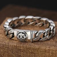 New Vintage Mens Silver Bracelet Personality Fashion Locomotive Friends Silver Bracelet Domineering And Rough