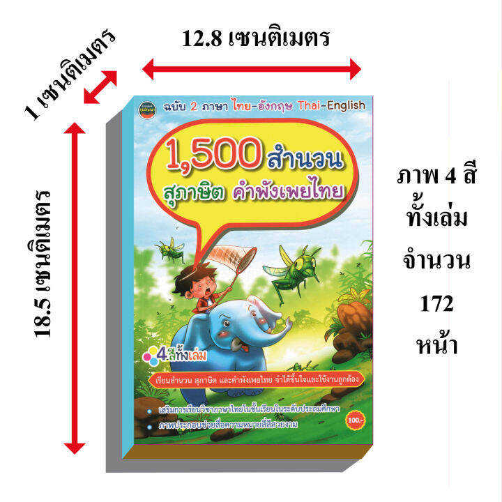 1-500สำนวนสุภาษิตคำพังเพยไทย4สีทั้งเล่ม-ฉบับไทย-อังกฤษ100บ-3901