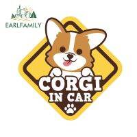 EARLFAMILY 13ซม. สำหรับสติกเกอร์ติดรถ Corgi Pembroke กระจกดีคอลสำหรับจักรยานยนต์รถยนต์แต่งรถรอยขีดข่วนสำหรับ RV JDM