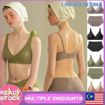 Linyer Lace Bra Set Push up Adjustable Girls Underwear Hollow