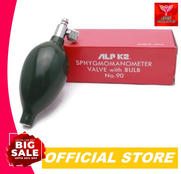 ALPK2 Sphygmomanometer Valve with Bulb No. 90 for Blood Pressure