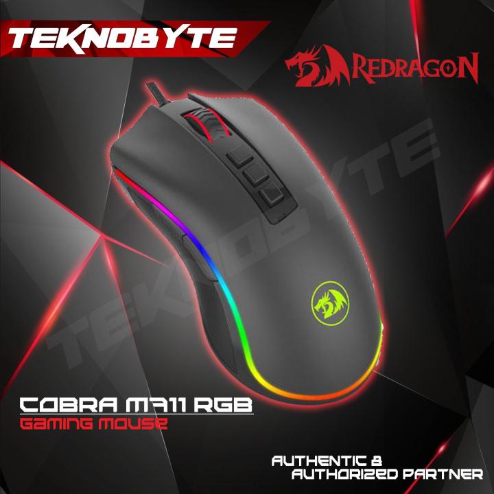 Redragon M711 Cobra Gaming Mouse with 16.8 Million RGB Color Backlit,  10,000 DPI Adjustable, Comfortable Grip, 7 Programmable Buttons 