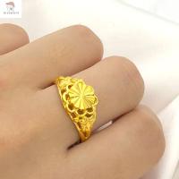 BIGCOUSIN ปรับได้ อินเทรนด์ เรียบหรู ย้อนยุค ดอกไม้ หัวใจ แหวนทอง แหวนสไตล์เกาหลี แหวน sargin ผู้หญิง เครื่องประดับแฟชั่น