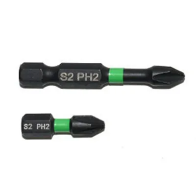 2pcs 25mm/50mm Magnetic Non-Slip Batch Head PH2 Cross Screwdriver Set Hex Shank For Rechargeable Drill  Electric Hand Drill Screw Nut Drivers