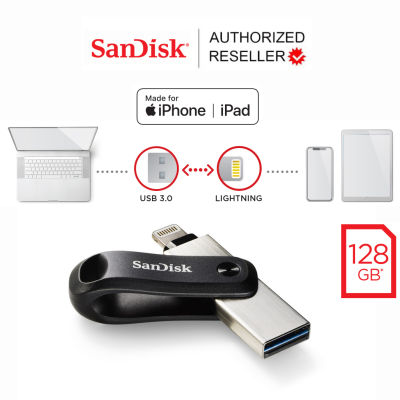 SanDisk iXpand Flash Drive Go 128GB for iPhone and iPad OTG (SDIX60N-128G-GN6NE) OTG Flashdrive แฟลชไดร์ฟ 2 หัว สำหรับ iPhone iPad ไอโฟน ไอแพด รับประกัน Synnex 2 ปี