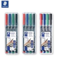 ปากกาเขียนแผ่นใส “Staedtler” (ลบไม่ได้) แพ็ค 4 ด้าม รุ่น Lumocolor permanent 313-317-318- WP4