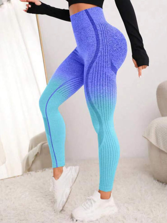 ผู้หญิงเซ็กซี่โยคะ-leggings-gradient-กีฬา-legging-ยิมฟิตเนสเสื้อผ้าออกกำลังกาย-leggins-ใหม่-booty-push-up-tights-leggings