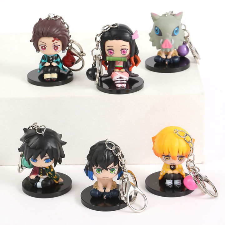 6pcs-demon-slayer-keychain-doll-anime-keyring-cute-bag-pendant-cartoon-tanjiro-nezuko-kyoujurou-kochou-gifts