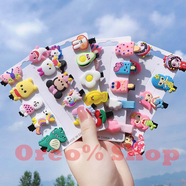 Oreo% Korean Baby Girls Cartoon Princess Side Clips Kids Hair Hairpin ...