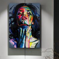 Colorful Woman Abstract Canvas Painting Printing Poster Pictures Wall Art Bedroom Living Room Home Decoration