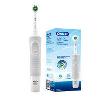 แปรงสีฟันไฟฟ้า Oral-B OralB D100ชาร์จอุปนัยหัวกลมขนาดเล็กเครื่องแต่งกายคู่โซนิคสีขาวบริสุทธิ์