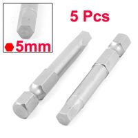 【cw】 UXCELL 5Pcs 5mm Hexagon Magnetic Screwdriver Bits Hand Tools 1/4 Inch Shank for ！