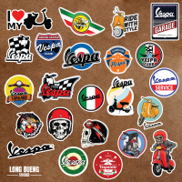 สติกเกอร์ เวสป้า Sticker Vespa แต่งรถแนวๆ 6 ชิ้น