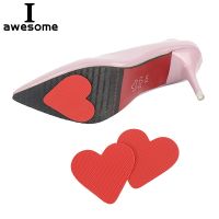 1 Pair Love Heart High Heel Anti-slip Self-Adhesive Protective Sole Stickers Red Love shape Non-slip Protect Pads Cushion Insole