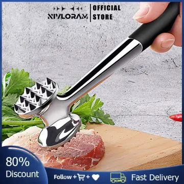 Meat Tenderizer, Meat Hammer, Dual-Sided Kitchen Meat Mallet with Non-Slip  Grip, Heavy Duty Metal Meat Pounder For Tenderizing Steak Beef Poultry 