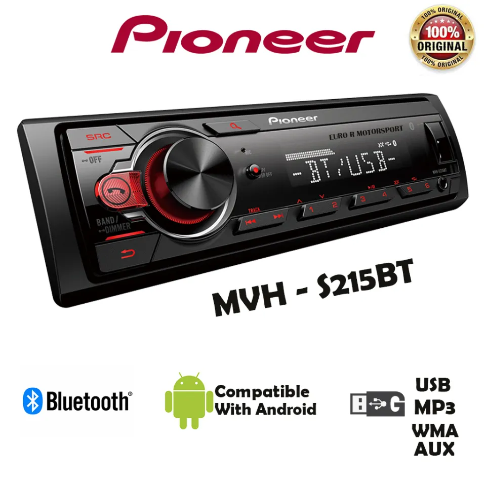 Radio Pioneer Mvh-s215bt Bluetooth Usb Aux Control Subwoofer