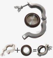 304 stainless steel clamp clamp fixed hoop universal card vacuum KF clamp + bracket seal (Fluorine apron)