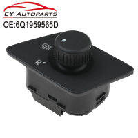 ใหม่10 Pins ปรับลูกบิดกระจกมองข้างสวิทช์สำหรับ VW โปโล9N 2001-2010 6Q1959565D 6Q1959565