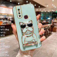 เคสโทรศัพท์ Kanavi สำหรับ VIVO V11 V11โปร V15 V11i V15 V17 V19 V19นีโอ V20 V20 SE V20 Pro เคสโทรศัพท์มือถือใหม่หรูหราซิลิโคนชุบตรงขอบโทรศัพท์มือถือ