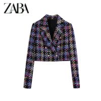 European and American style 4661925 Spring colorful plaid short suit jacket for women 04661925050