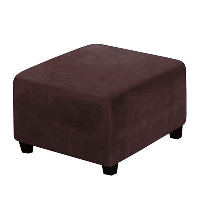 Square Ottoman Covers Ottoman Slipcover Square Footstool Protector Covers Storage Stool Ottoman Covers, Velvet Fabric