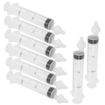 【cw】 8pcs 20ml Nasal Irrigator Syringe Multifunctional Catheter Cleaner for Baby
