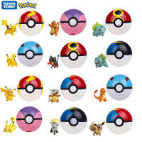 Pokemon Pokeball With Cartoons Movie Anime Figure Pikachu Charmander Eevee Squirtle Vulpix Quality Action Model Toys Gifts