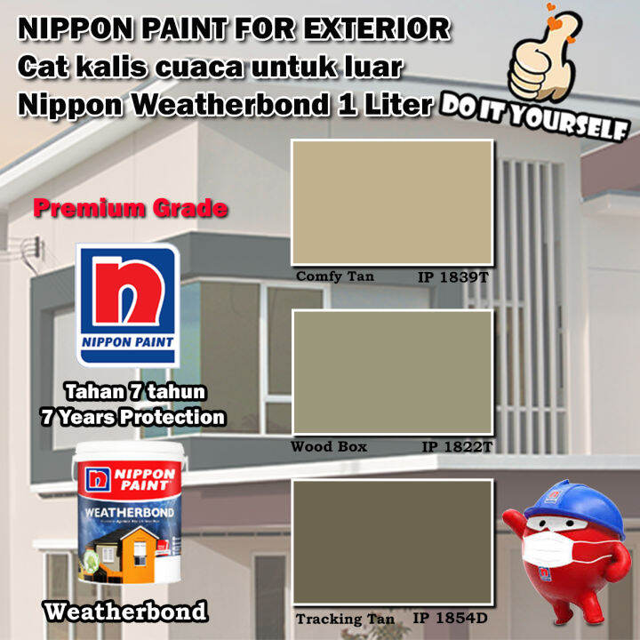 Nippon Paint Weatherbond Exterior collection 1 & 5 Liter Comfy Tan