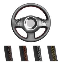 【YF】 Car Steering Wheel Cover For Fiat 500 2007-2015 500e 2014-2018 500C 2014-2017 Leather Wrap