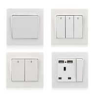 Wholesale push light switch wall panel wire control AC 110V 220V 86 type on/off PC white switch with neon