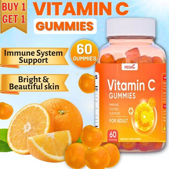 Vitamin C Gummies Anti-Aging Collagen Whitening Skin Immunity Boost For ...